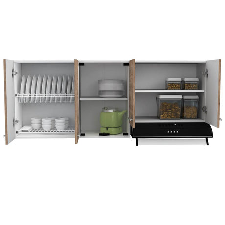 Mueble Superior Sicilia Miel y Blanco 150 cm - Cocinas | Bylmo