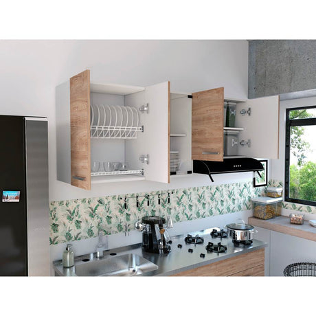 Mueble Superior Sicilia Miel y Blanco 150 cm - Cocinas | Bylmo