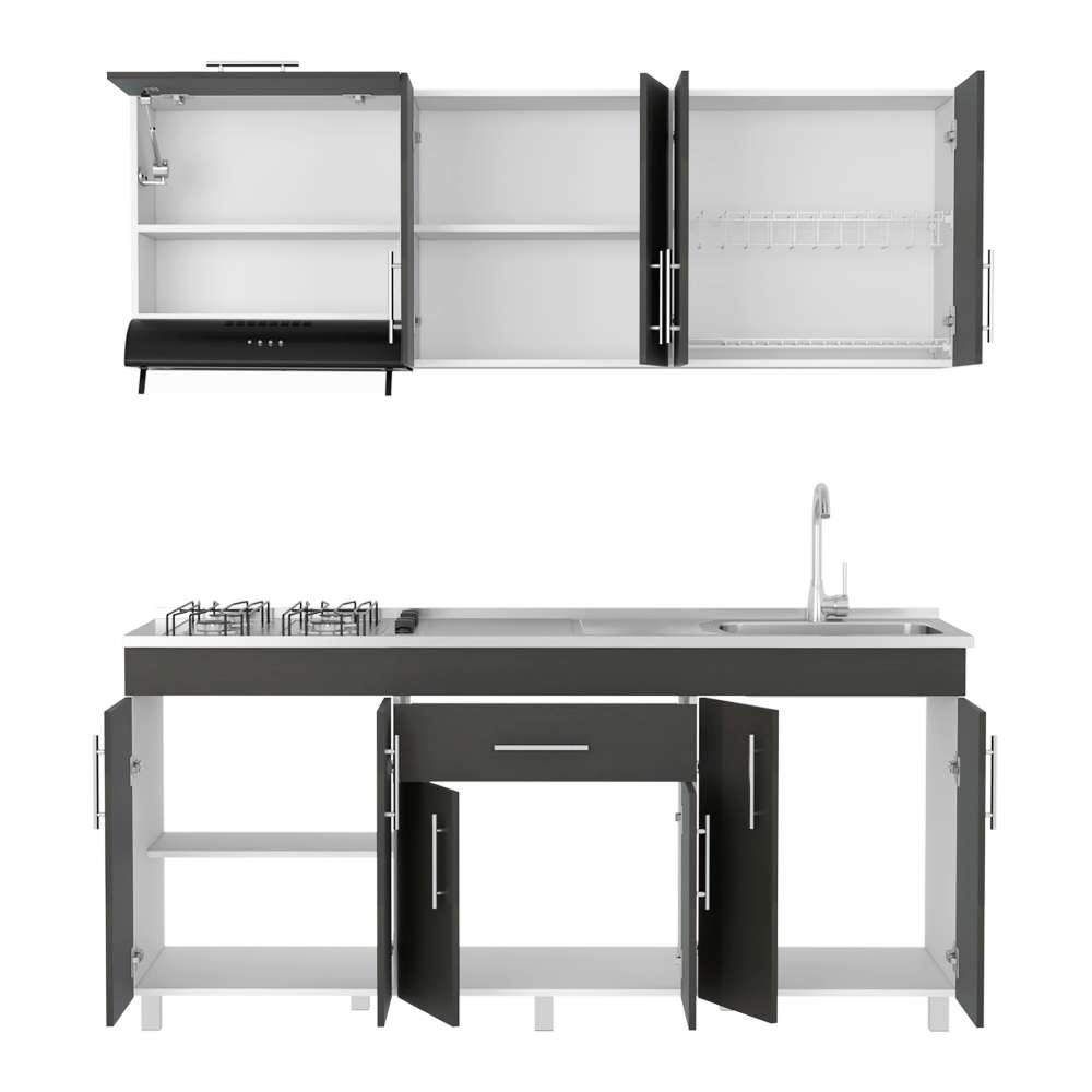 Cocina Mariana Wengue 180 cm Derecha con Mesón
