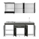 Cocina Mariana Wengue 180 cm Derecha con Mesón