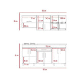 Cocina Mariana Wengue 180 cm Derecha con Mesón