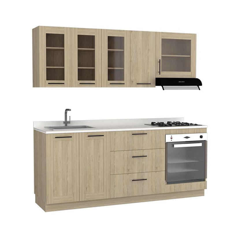 Cocina Solna Rovere 210 cm Izquierda con Mesón