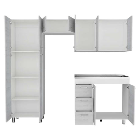 Cocina Ferreti Artiko 220 cm Derecha con Mesón - Cocinas | Bylmo