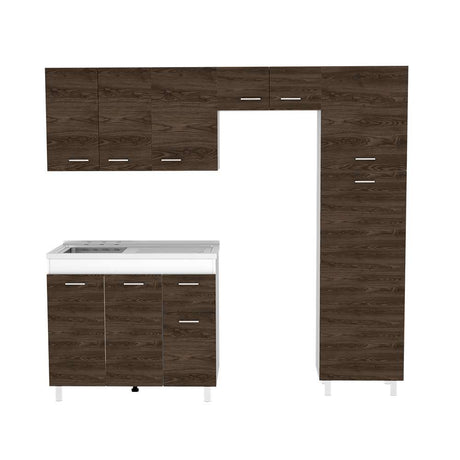 Cocina Volare Coñac 250 cm Izquierda - Cocinas | Bylmo