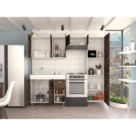 Cocina Volare Coñac 250 cm Izquierda - Cocinas | Bylmo