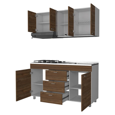 Cocina Lumina Gales 150 cm Derecha con Mesón y Campana - Cocinas | Bylmo