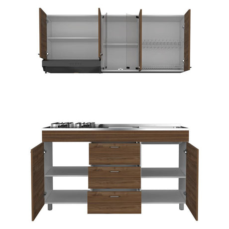 Cocina Lumina Gales 150 cm Derecha con Mesón y Campana - Cocinas | Bylmo