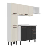 Cocina Integral Origens Grafito y Arena 220 cm con Mesón - Cocinas | Bylmo