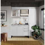 Cocina Integral San Andres Blanco 120 cm Izquierda con Mesón - Cocinas | Bylmo