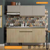 Cocina Integral Santiago Macadamia y Pecan 180 cm - Cocinas | Bylmo