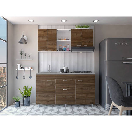 Cocina Lumina Gales 150 cm Izquierda con Mesón y Campana - Cocinas | Bylmo