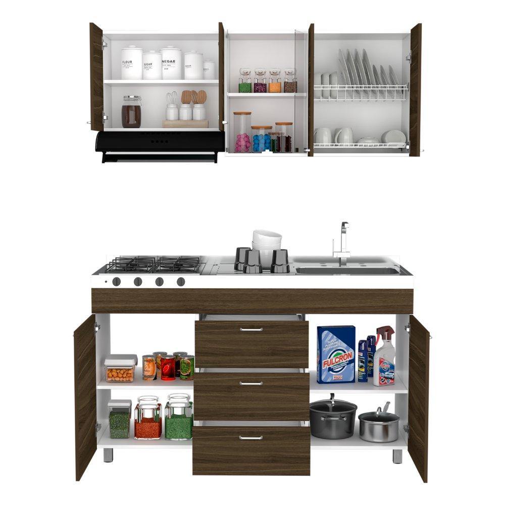 Cocina Lumina Amareto 150 cm Derecha con Mesón - Cocinas | Bylmo