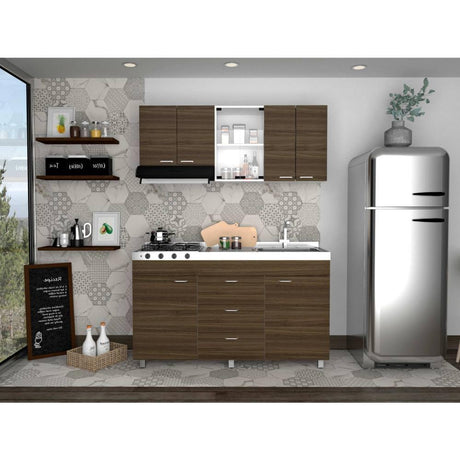 Cocina Lumina Amareto 150 cm Derecha con Mesón - Cocinas | Bylmo