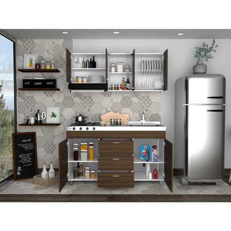 Cocina Lumina Amareto 150 cm Derecha con Mesón - Cocinas | Bylmo