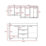 Cocina Lumina Amareto 150 cm Derecha con Mesón - Cocinas | Bylmo