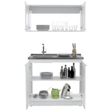 Cocina Zurich Blanco 100 cm con Mesón - Cocinas | Bylmo