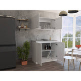 Cocina Zurich Blanco 100 cm con Mesón - Cocinas | Bylmo