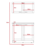 Cocina Zurich Blanco 100 cm con Mesón - Cocinas | Bylmo