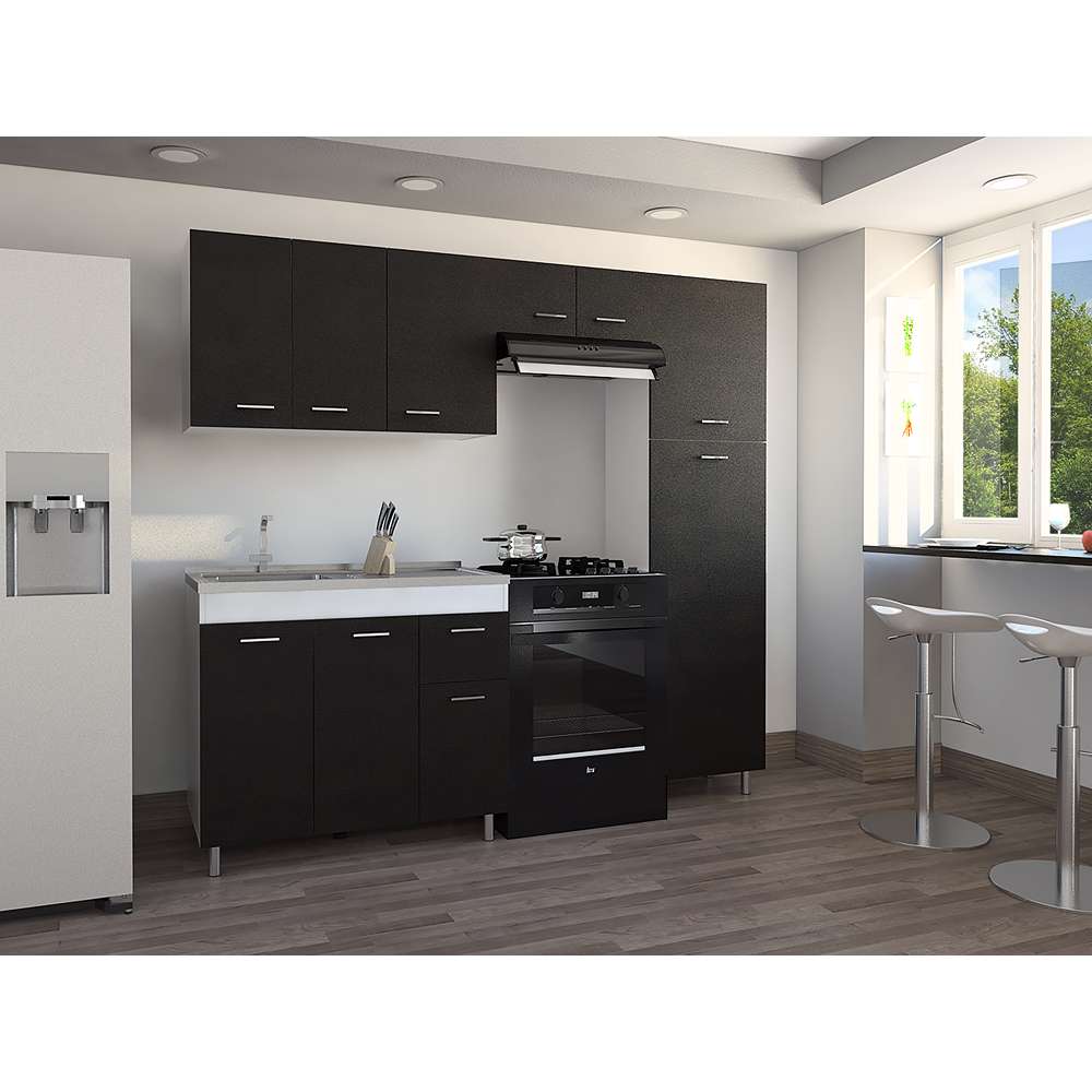 Cocina Volare Wengue 250 cm Izquierda - Cocinas | Bylmo