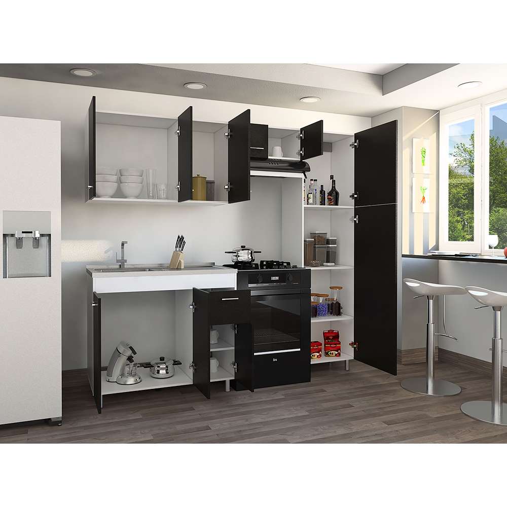 Cocina Volare Wengue 250 cm Izquierda - Cocinas | Bylmo