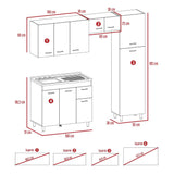 Cocina Volare Wengue 250 cm Izquierda - Cocinas | Bylmo