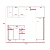 Cocina Volare Wengue 250 cm Izquierda - Cocinas | Bylmo