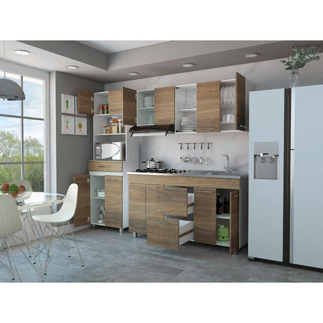 Cocina Luna Expreso 150 cm Derecho con Mesón - Cocinas | Bylmo