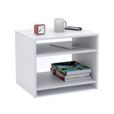 Combo 2 Mesas de Noche Aragón Blanco 50 cm con Entrepaño - Mesas de Noche | Bylmo