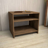 Combo 2 Mesas de Noche Aragón Nogal 50 cm con Entrepaño - Mesas de Noche | Bylmo