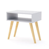 Combo 2 Mesas de Noche Asturias Blanco 50 cm con Entrepaño - Mesas de Noche | Bylmo