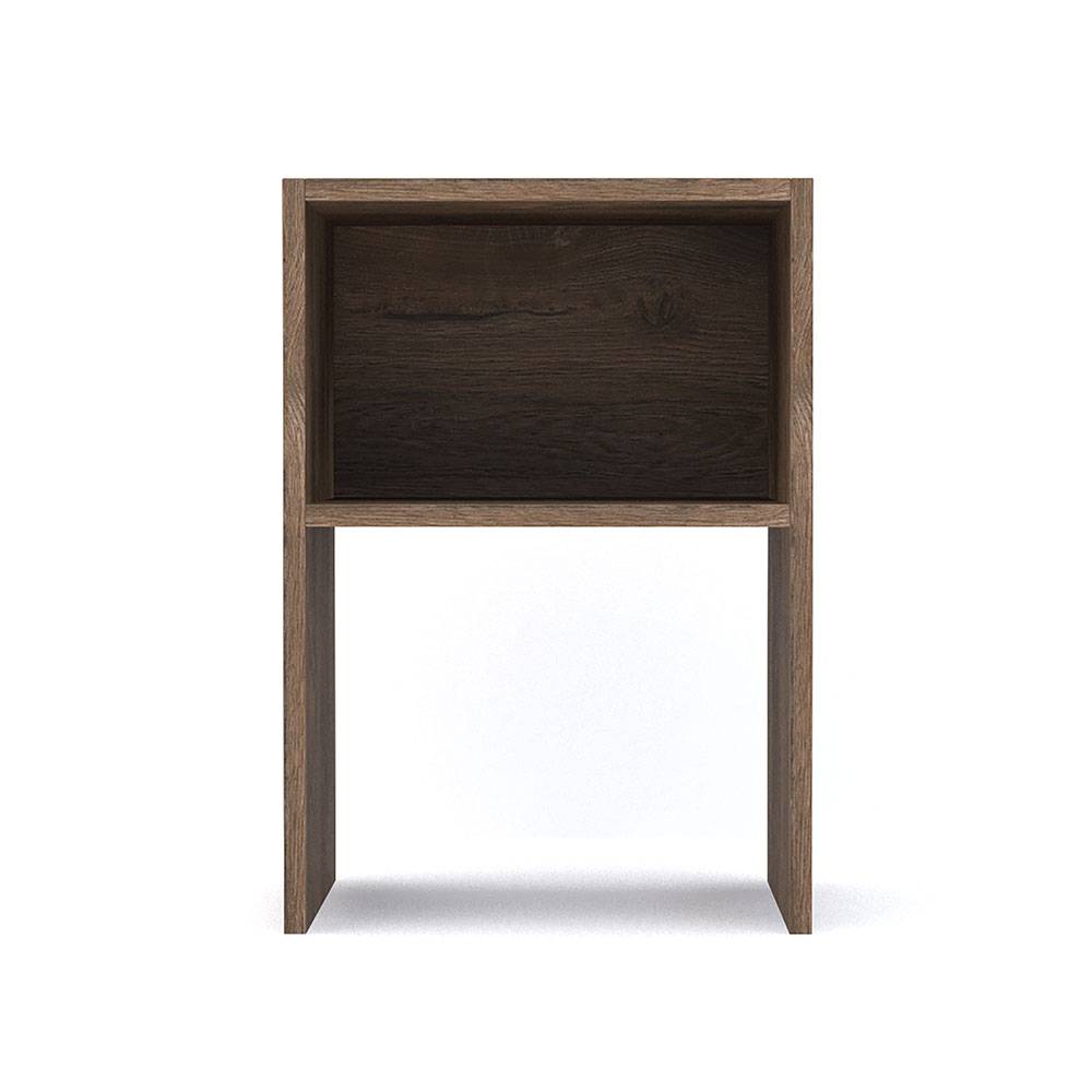 Combo 2 Mesas de Noche Fontana Nogal 35 cm con Entrepaño - Mesas de Noche | Bylmo