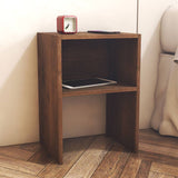 Combo 2 Mesas de Noche Fontana Nogal 35 cm con Entrepaño - Mesas de Noche | Bylmo