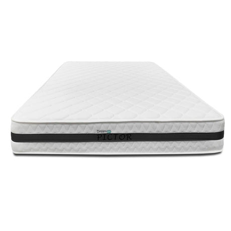 Combo Base Cama y Colchón DreamOn Pictor Gris Sencilla 100 cm Rectangular con Una Almohada - Combos Habitacion | Bylmo