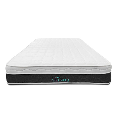 Combo Base Cama y Colchón DreamOn Volans Gris Queen 160 cm Rectangular con Dos Almohadas - Combos Habitacion | Bylmo