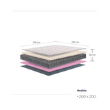 Combo Base Cama y Colchón Mónaco Blanco King 200 cm Firmeza Medio - Combos Habitacion | Bylmo