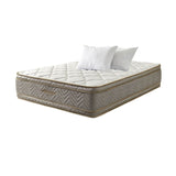 Combo Base Cama y Colchón Optims Beige y Plata Doble 140 cm con Dos Almohadas y Protector - Combos Habitacion | Bylmo