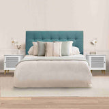 Combo Cabecero Room Verde Menta Doble 140 cm Rectangular con 2 Mesas de Noche Cuadradas - Combos Habitacion | Bylmo