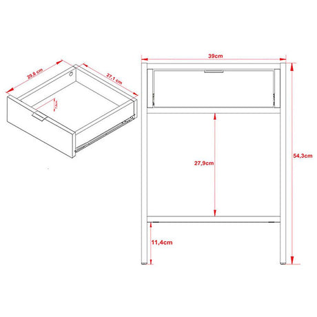 Combo Cama y Mesas de Noche Kaia Doble 140 cm Almendra y Blanco - Camas | Bylmo