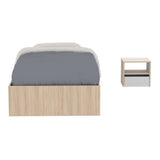 Combo Cama y Mesa de Noche Manzano 104.4x36cm para Colchón Sencillo sin Colchón y sin Cabecero - Camas | Bylmo