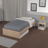 Combo Cama y Mesa de Noche Manzano 104.4x36cm para Colchón Sencillo sin Colchón y sin Cabecero - Camas | Bylmo