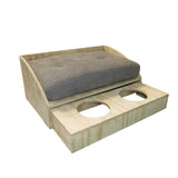 Combo Cama y Comedero para Mascota Pet 100 cm Madera Moderno - Combos Mascotas | Bylmo