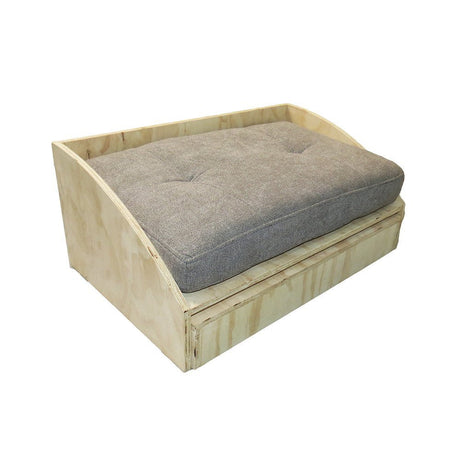 Combo Cama y Comedero para Mascota Pet 100 cm Madera Moderno - Combos Mascotas | Bylmo