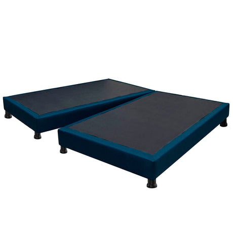 Combo Colchón y Base Cama Dublín Azul King 200 X 200 Cm Medio Firme Ortopedico e Hipoalergénico - Combos Habitacion | Bylmo