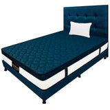 Combo Colchón y Base Cama Dublín Azul Sencillo 100 X 190 Cm Medio Firme Ortopedico e Hipoalergénico - Combos Habitacion | Bylmo