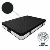 Combo Colchón y Base Cama Dublín Negro Semidoble 120 X 190 Cm Medio Firme Ortopedico e Hipoalergénico - Combos Habitacion | Bylmo
