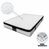 Combo Colchón y Base Cama Versalles Negro Doble 140 X 190 Cm Medio Firme Ortopedico e Hipoalergénico - Combos Habitacion | Bylmo