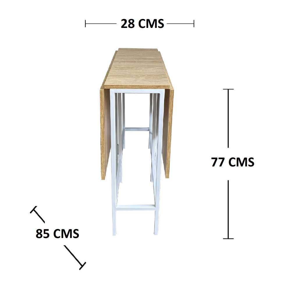 Combo Comedor Plegable y Sillas Pro Vienes y Blanco 128 cm de Cuatro Puestos - Comedores | Bylmo
