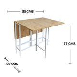 Combo Comedor Plegable y Sillas Pro Vienes y Blanco 128 cm de Cuatro Puestos - Comedores | Bylmo