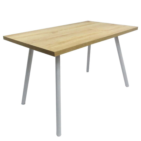 Combo Comedor y Sillas Comedus Duna 120 cm de Seis Puestos con Cuatro Sillas Blancas - Comedores | Bylmo