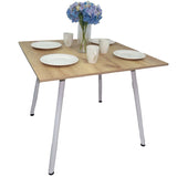 Combo Comedor y Sillas Comedus Duna 90 cm de Cuatro Puestos con Cuatro Sillas Blancas - Comedores | Bylmo